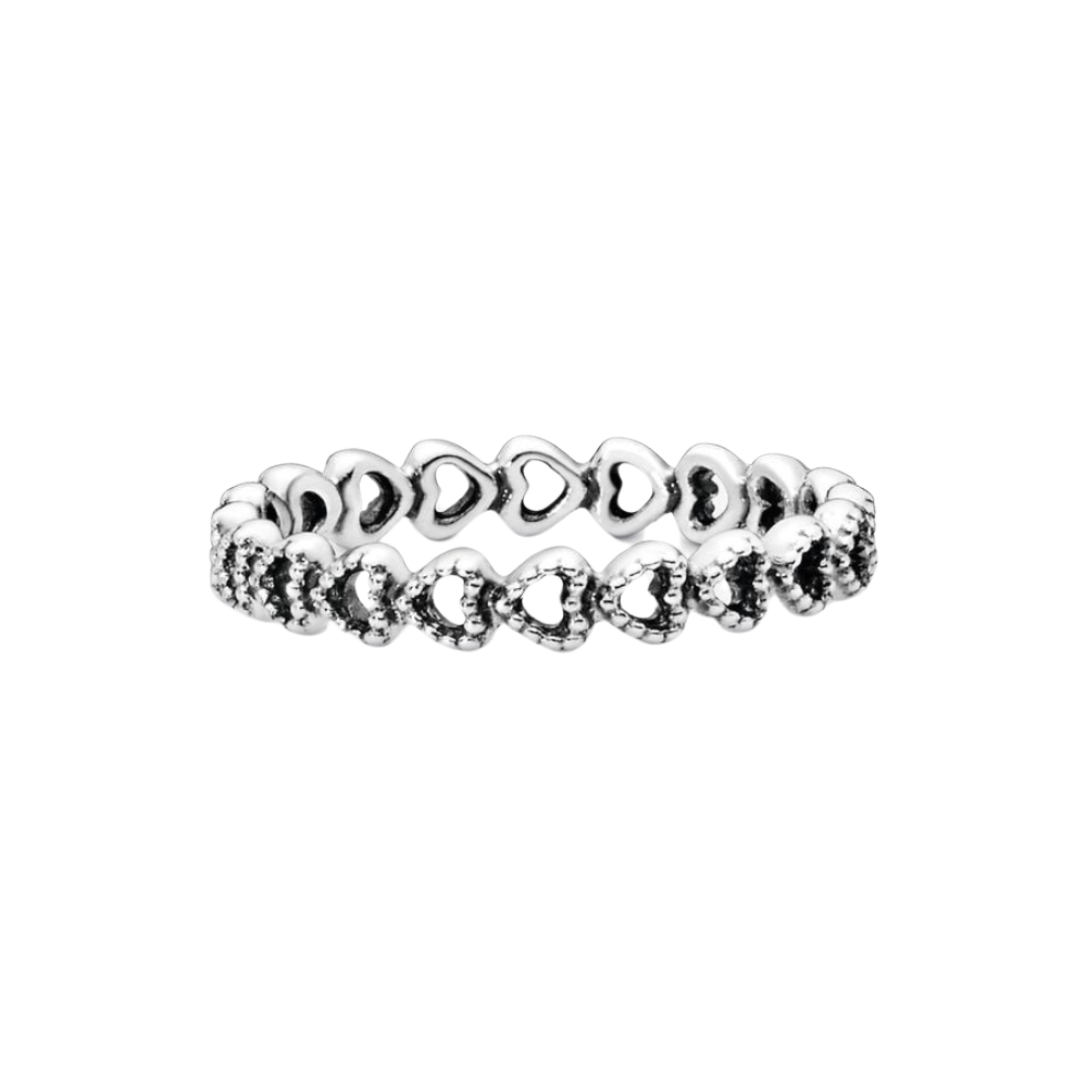 Anillo Diseño Entrelazado en Baño de Plata S925