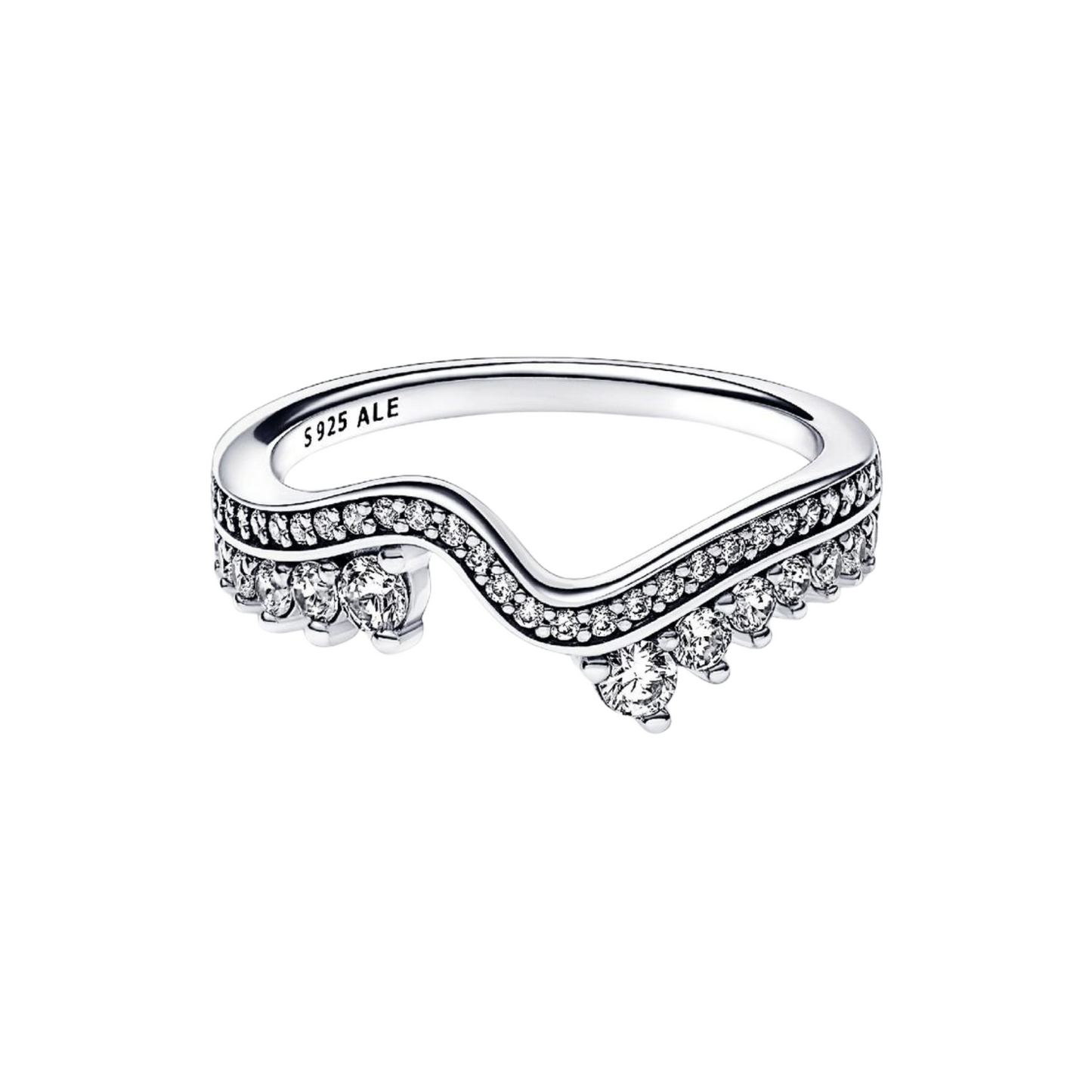 Anillo Pandora Ola asimétrica brillante - BeJoyasVintage