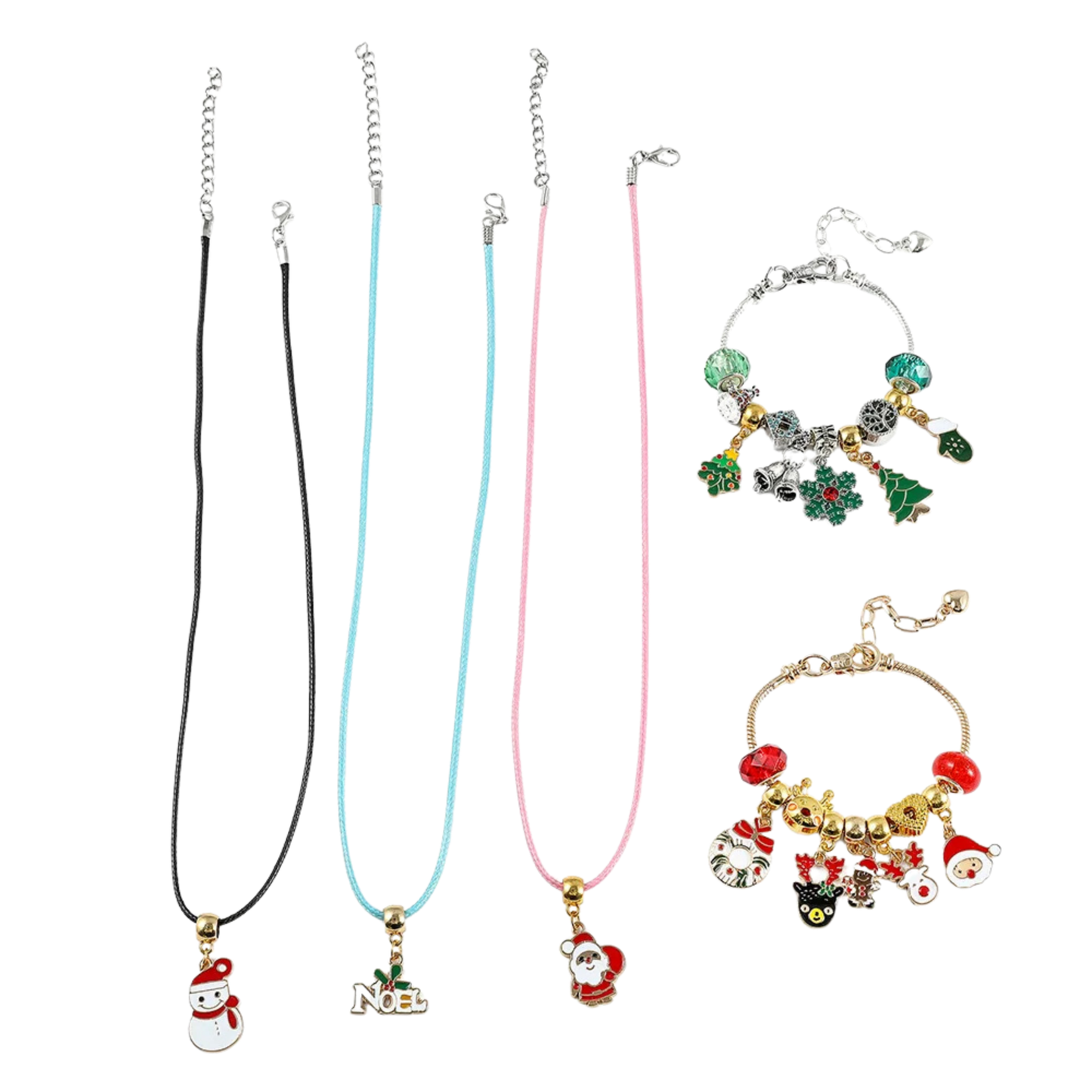 Calendario Adviento Joyas – Temática Navidad Tipo 12 con Pulseras, Colgantes y Accesorios