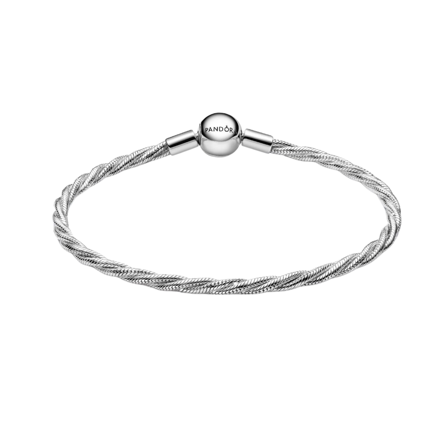 Pulsera Pandora Cadena de Serpiente Trenzada con Cierre de Bola - BeJoyasVintage