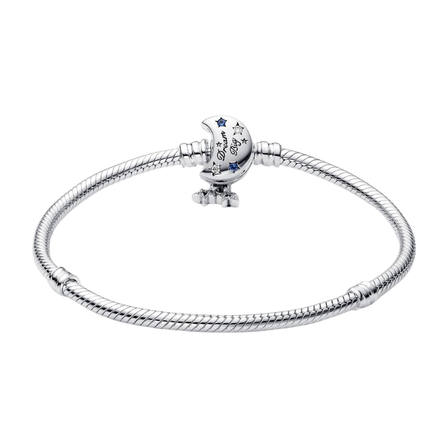 Pulsera Pandora Cadena de Serpiente con Cierre Luna Brillante - BeJoyasVintage