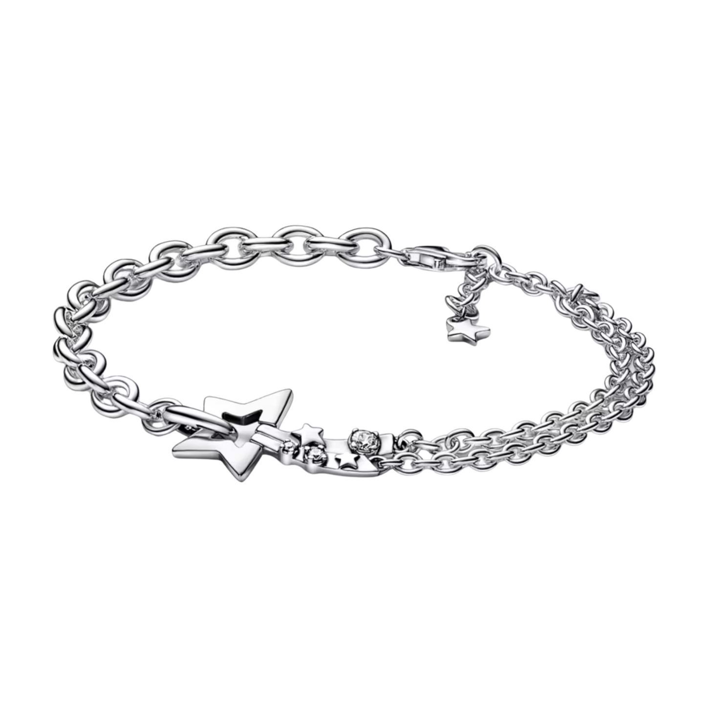 Pulsera Pandora Eslabones Dobles plata Estrella Fugaz - BeJoyasVintage