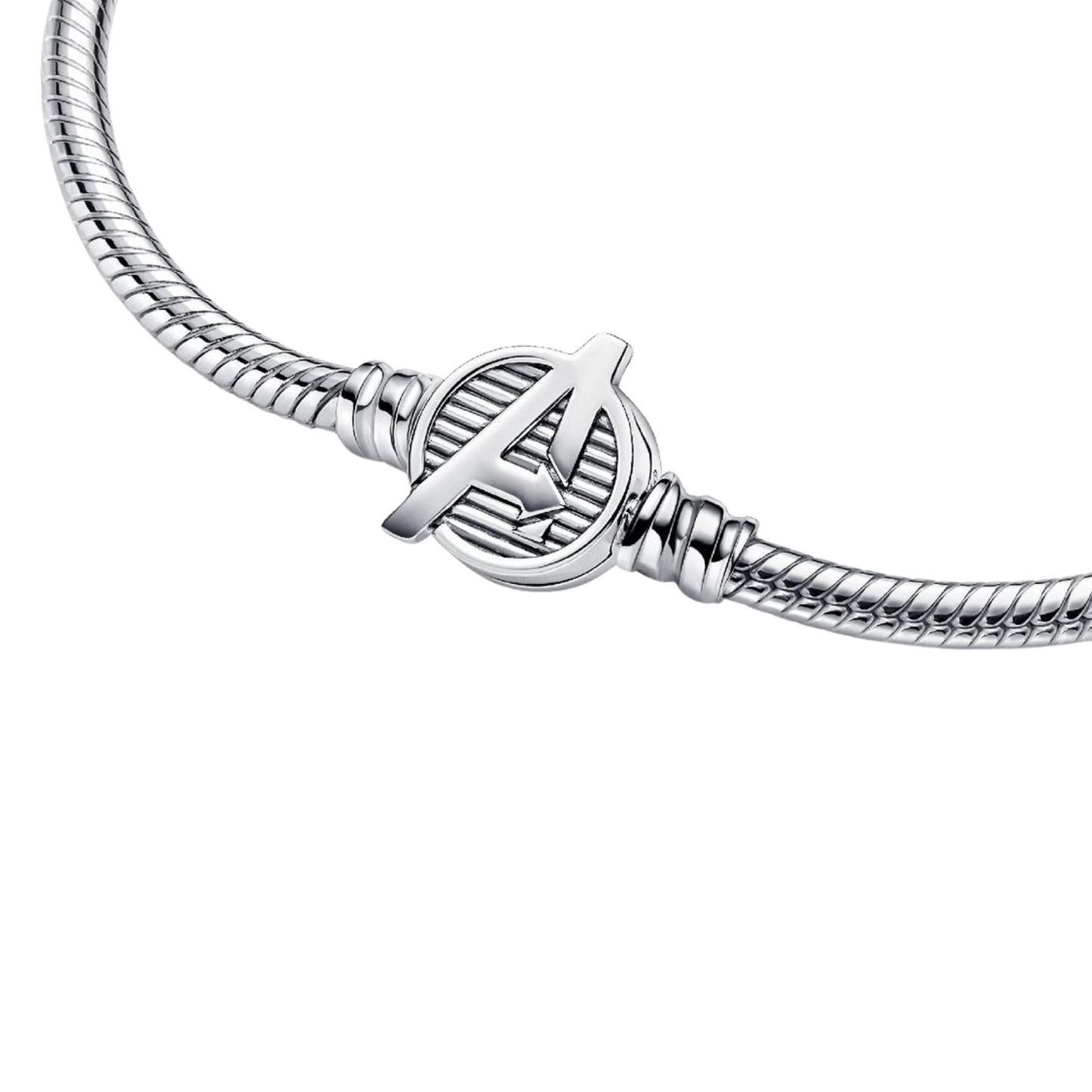 Pulsera Pandora Moments Cadena de Serpiente Cierre Logo Los Vengadores de Marvel - BeJoyasVintage