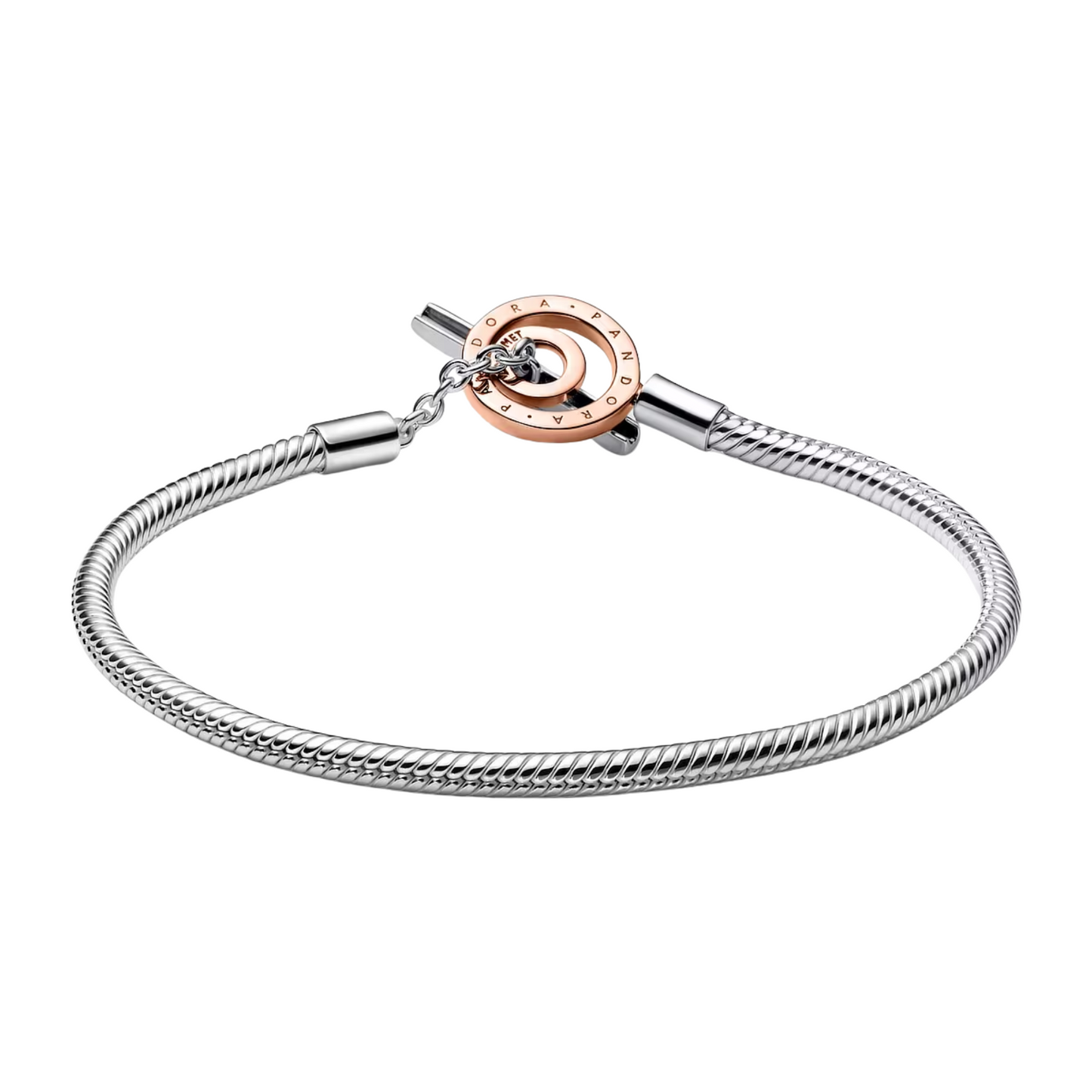 Pulsera Pandora Moments Cadena de Serpiente Cierre en T - BeJoyasVintage