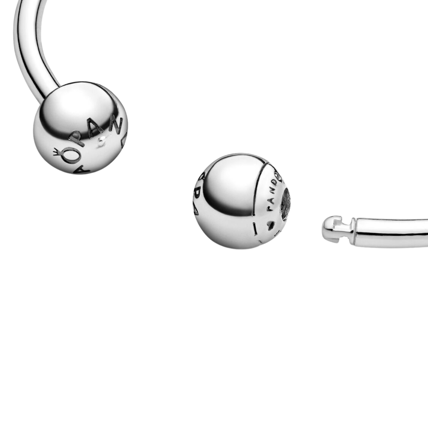 Pulsera Pandora Moments abierta con cierres Pavé para charms - BeJoyasVintage