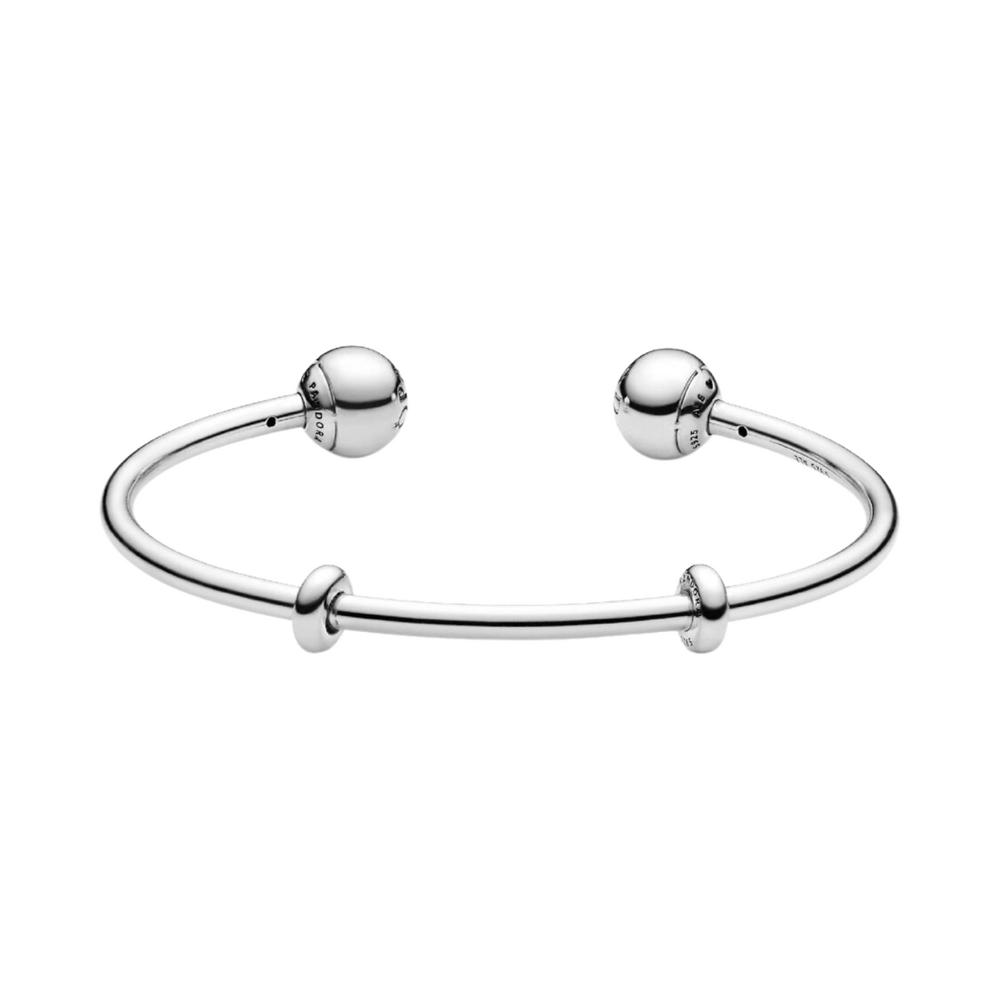 Pulsera Pandora Moments abierta con cierres Pavé para charms - BeJoyasVintage