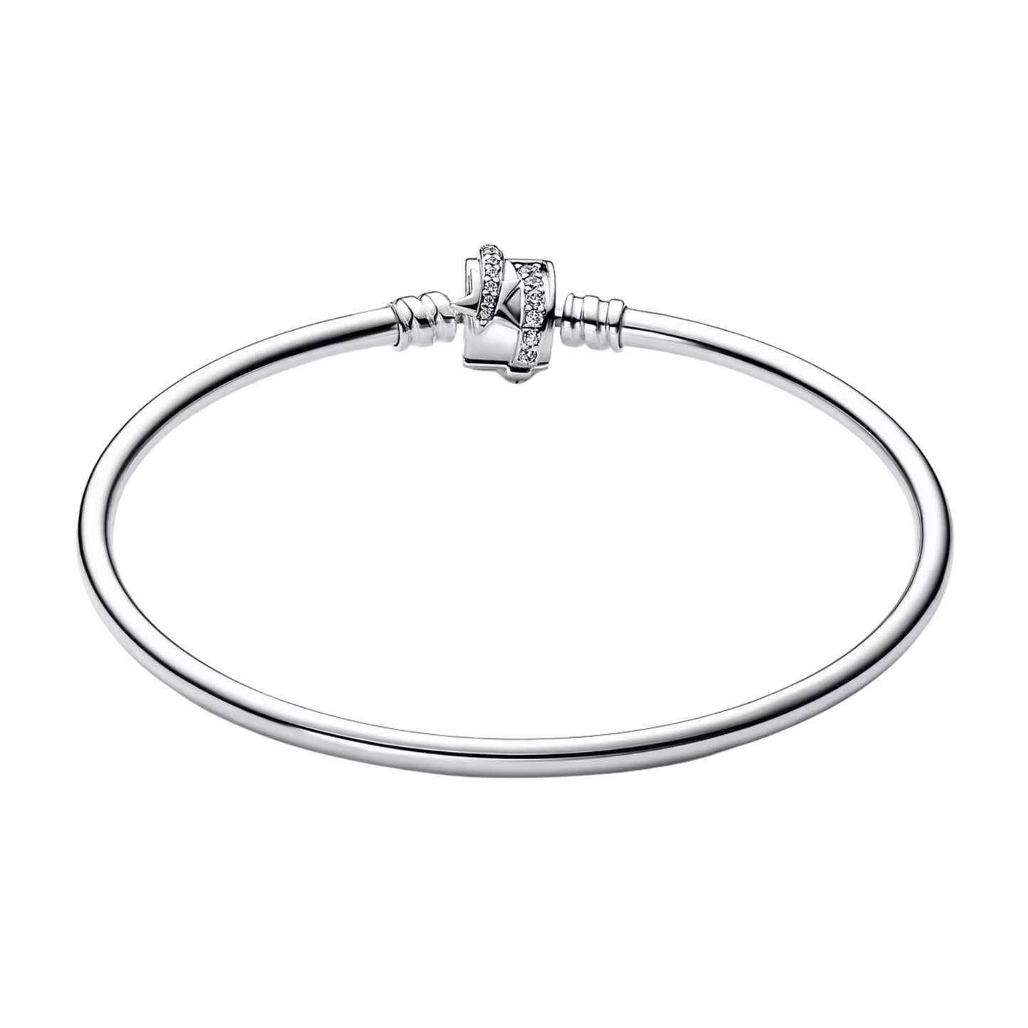 Pulsera Pandora Rígida Plata Moments Cierre Estrella Fugaz - BeJoyasVintage