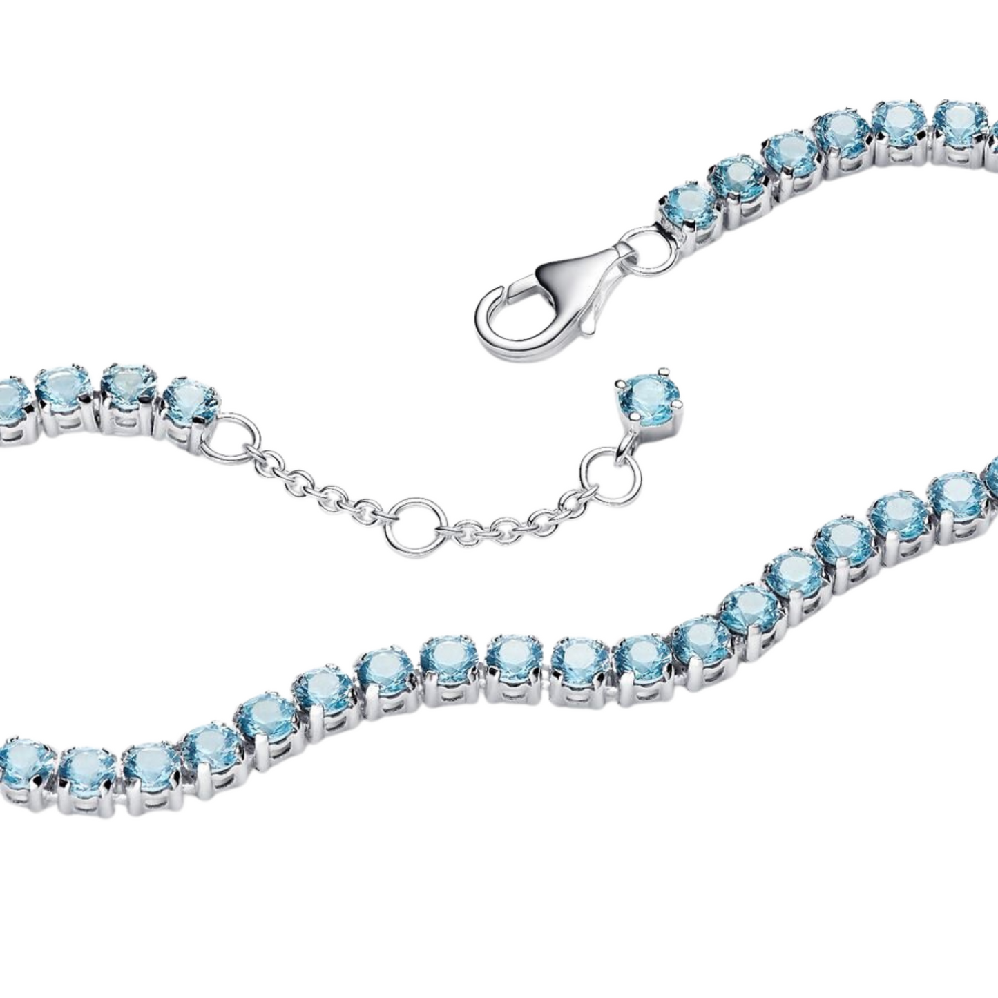 Pulsera Pandora Tenis Azul Claro Brillante - BeJoyasVintage