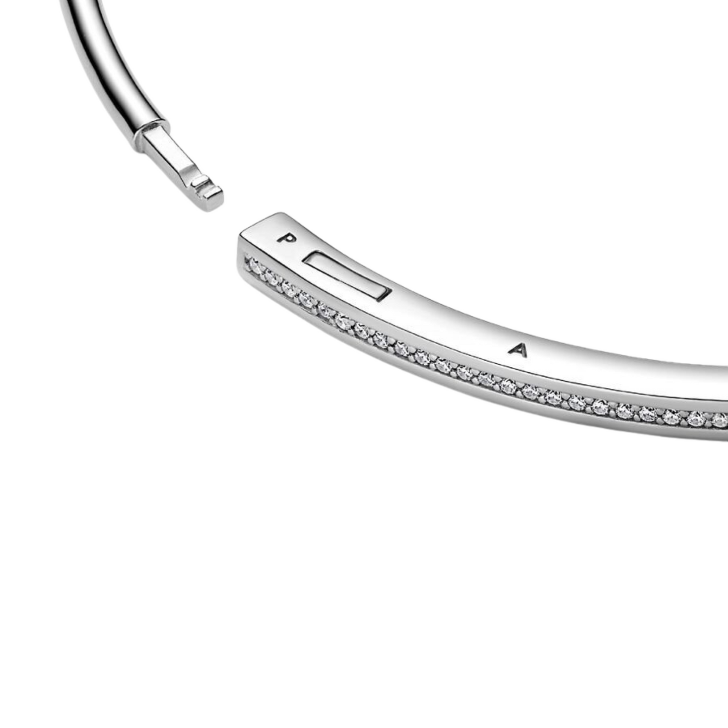 Pulsera Pandorae Rígida Pandora Signature I-D Pavé - BeJoyasVintage