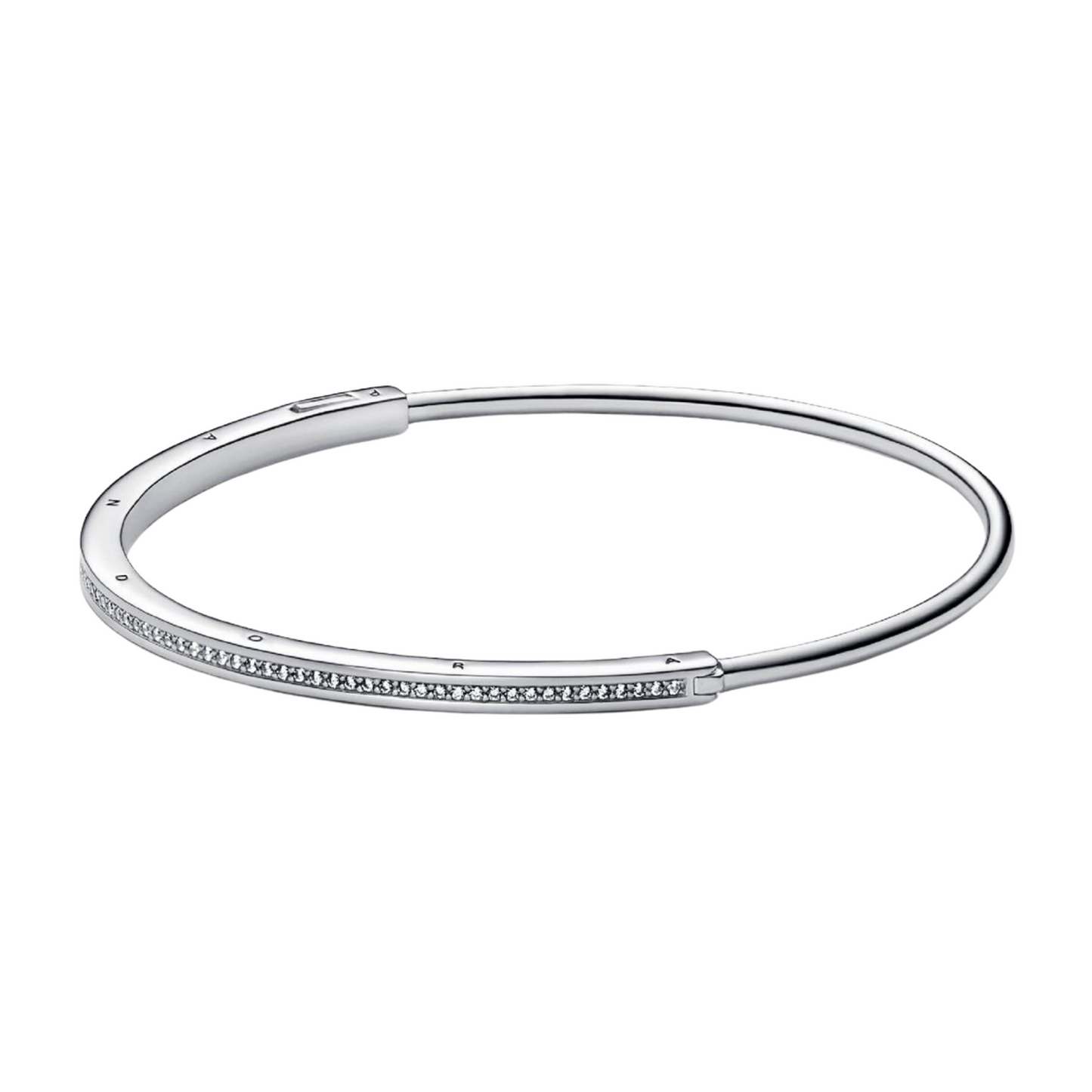Pulsera Pandorae Rígida Pandora Signature I-D Pavé - BeJoyasVintage