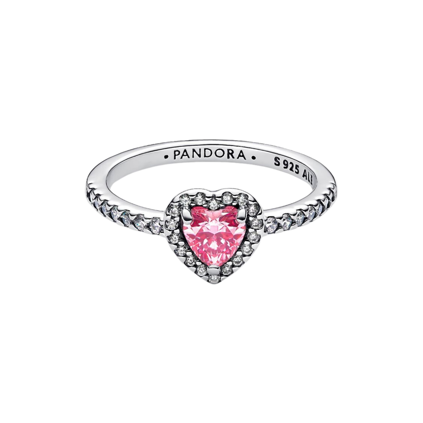 Anillo Corazón en Relieve Rosa Brillante - BeJoyasVintage