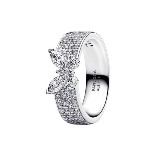 Anillo Pandora Ancho Mariposa Brillante - BeJoyasVintage