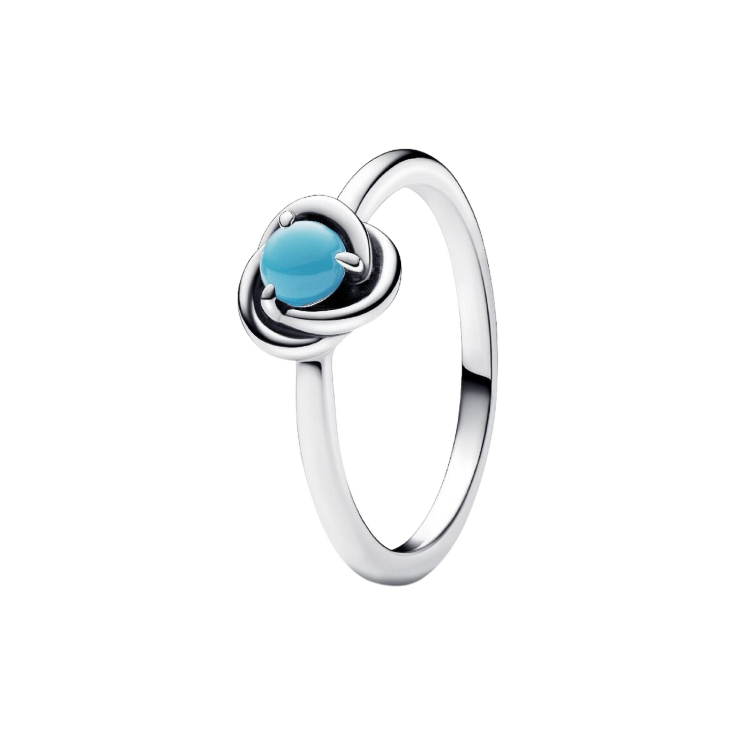 Anillo Pandora Círculo Eternity Azul Turquesa - BeJoyasVintage