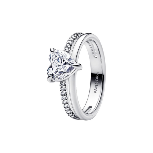 Pandora Ring Bright Red Level Heart - BeJoyasVintage