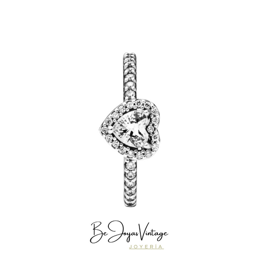 Anillo Pandora Corazón en Relieve - BeJoyasVintage