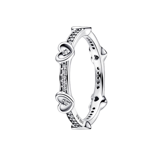 Pandora Radiant Shining Hearts Ring - BeJoyasVintage