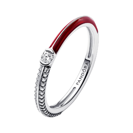Pandora Dual Red and Pave Ring by Pandora ME - BeJoyasVintage