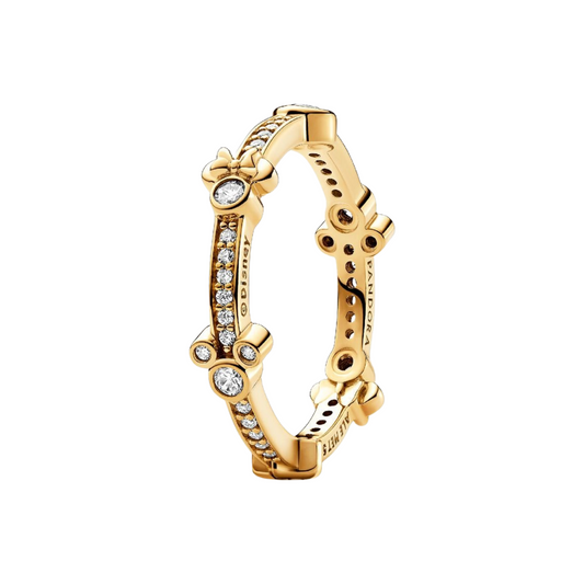 Pandora Disney Mickey Mouse &amp; Minnie Mouse Sparkling Eternity Ring - BeJoyasVintage