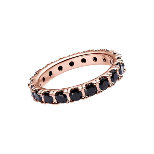 Anillo Pandora Eternity Fila Negra Brillante - BeJoyasVintage