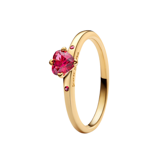 Pandora Ring Bright Red Level Heart - BeJoyasVintage