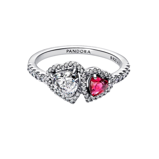 Pandora Ring Bright Red Level Heart - BeJoyasVintage