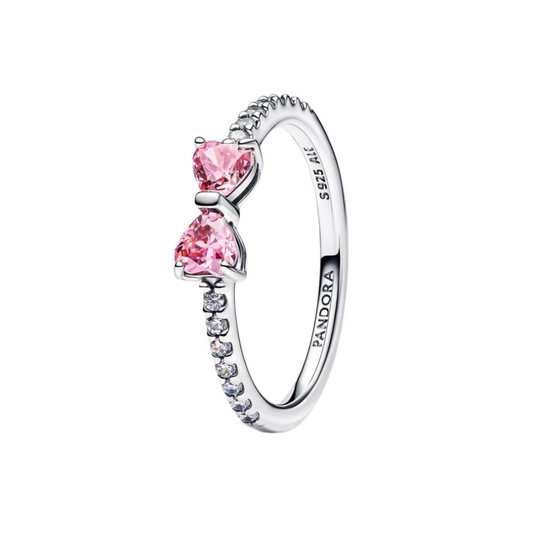 Anillo Pandora Lazo Rosa Brillante - BeJoyasVintage