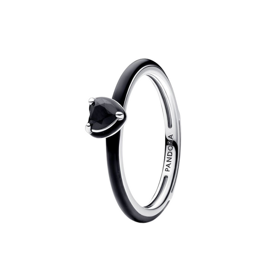 Anillo Pandora ME Corazón Chakra Negro - BeJoyasVintage