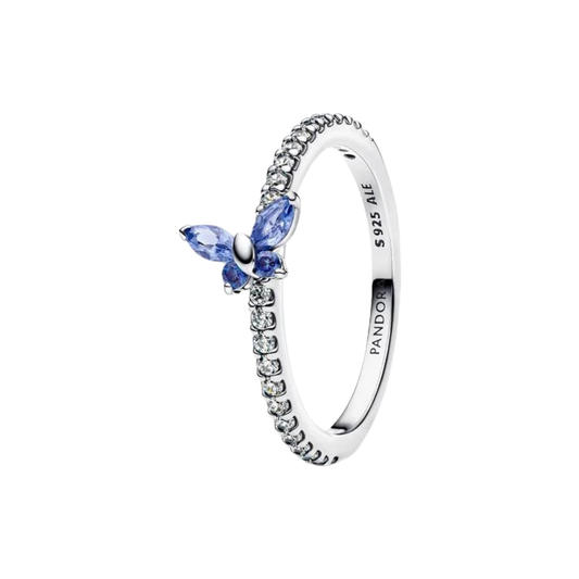 Anillo Pandora Mariposa Azul Brillante - BeJoyasVintage