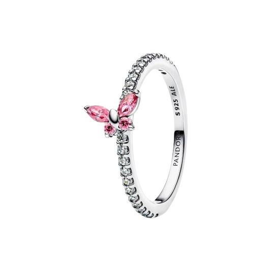 Anillo Pandora Mariposa Rosa Brillante - BeJoyasVintage