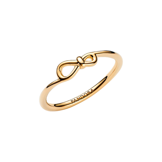 Pandora Infinity Knot Ring Gold Color - BeJoyasVintage