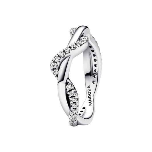 Anillo Pandora Ola Brillante Entrelazada - BeJoyasVintage