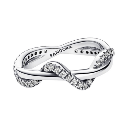 Anillo Pandora Ola Brillante Entrelazada - BeJoyasVintage