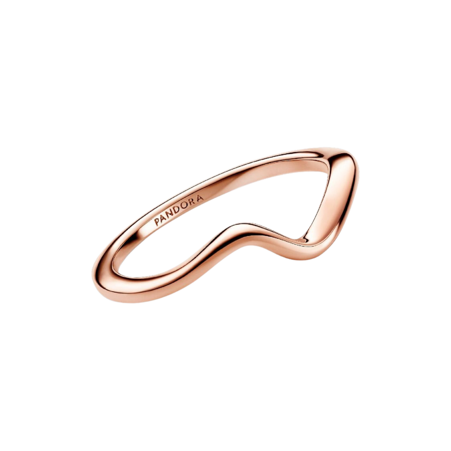 Anillo Pandora Ola Pulida Color Oro Rosa - BeJoyasVintage