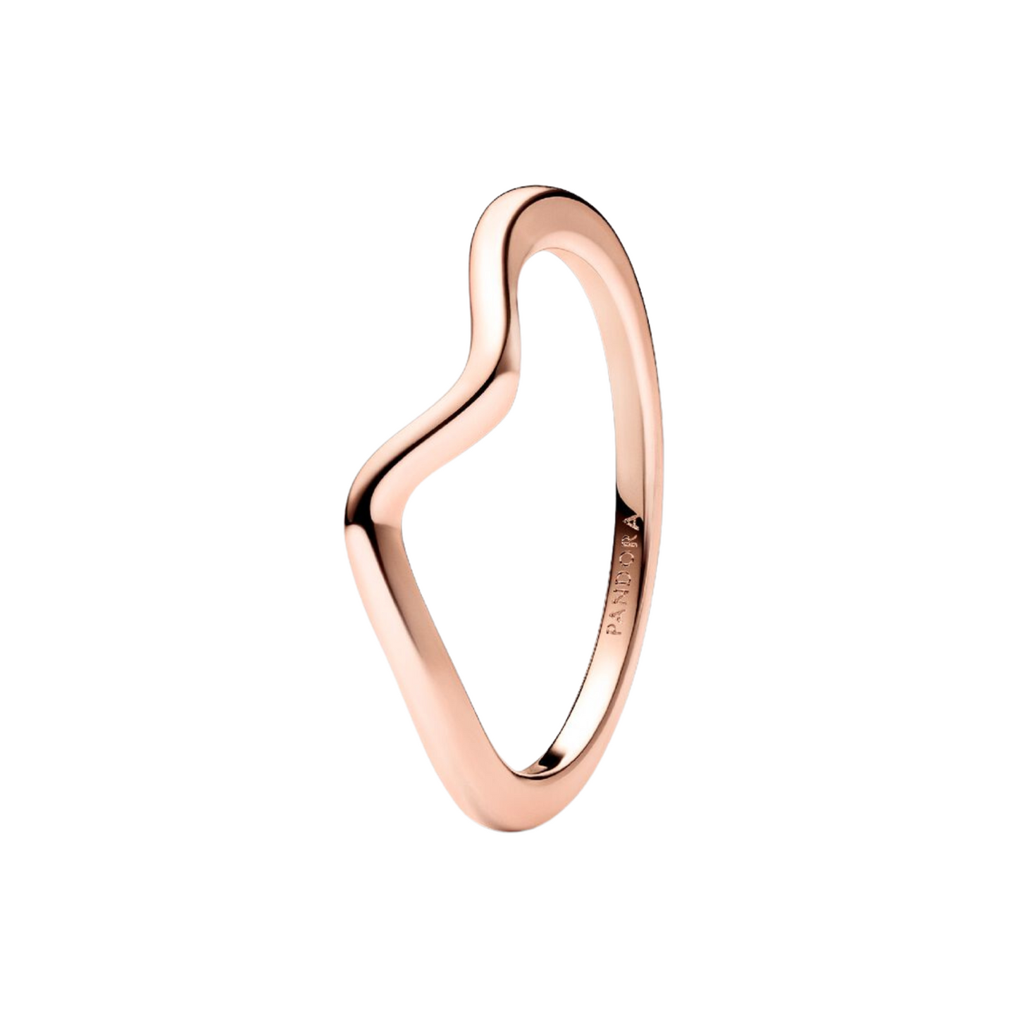 Anillo Pandora Ola Pulida Color Oro Rosa - BeJoyasVintage