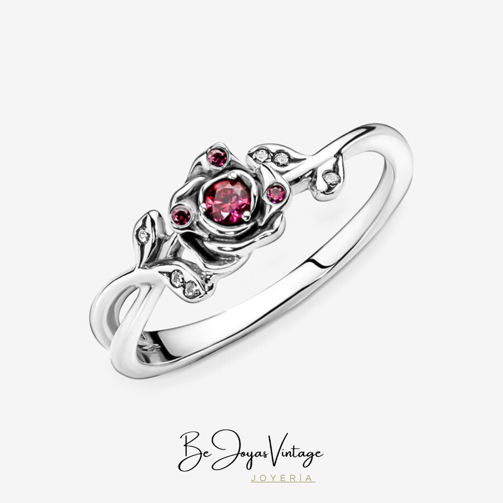 Anillo Pandora Rosa de La Bella y La Bestia de Disney - BeJoyasVintage