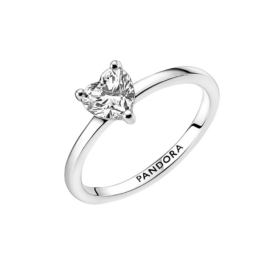 Pandora Ring Bright Red Level Heart - BeJoyasVintage