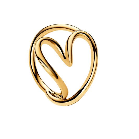Anillo Pandora Corazón Forma Orgánica - BeJoyasVintage