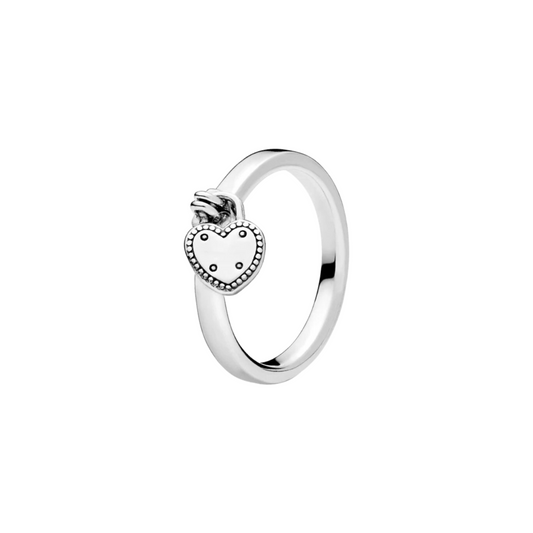 925 Sterling Silver Heart Pendant Ring for Women