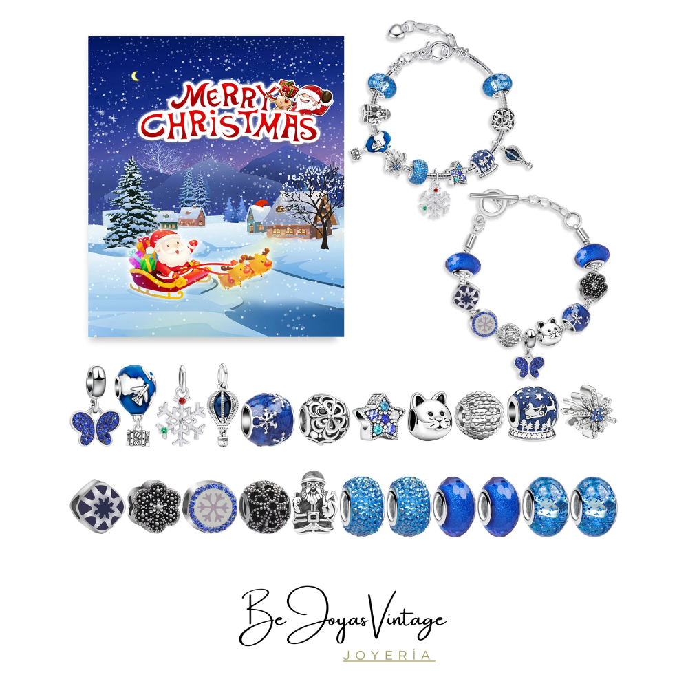 Calendario Adviento Joyas Disney - Tematica Navideña Pulsera y Charms - BeJoyasVintage