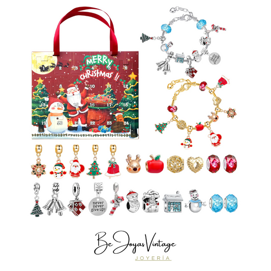 Calendario Adviento Joyas Disney - Tematica Navideña Tipo 3 Pulsera y Charms - BeJoyasVintage