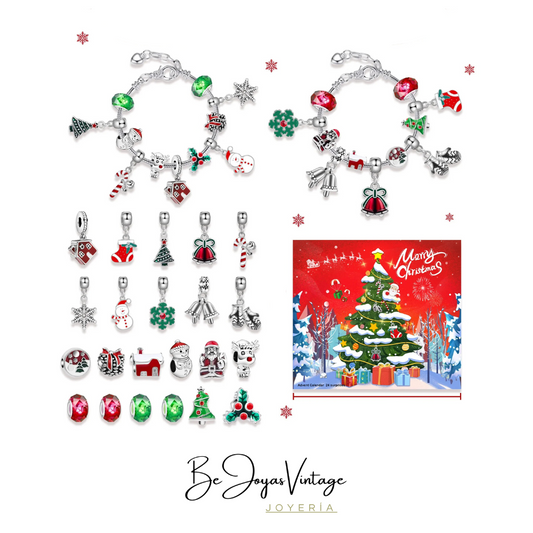 Calendario Adviento Joyas Disney - Tematica Navideña Tipo 5 Pulsera y Charms - BeJoyasVintage