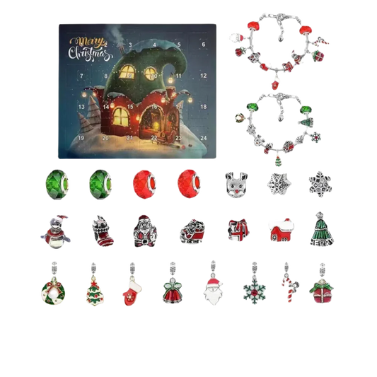 Calendario Adviento Joyas Disney - Tematica Navideña Tipo 8 Pulsera y Charms - BeJoyasVintage