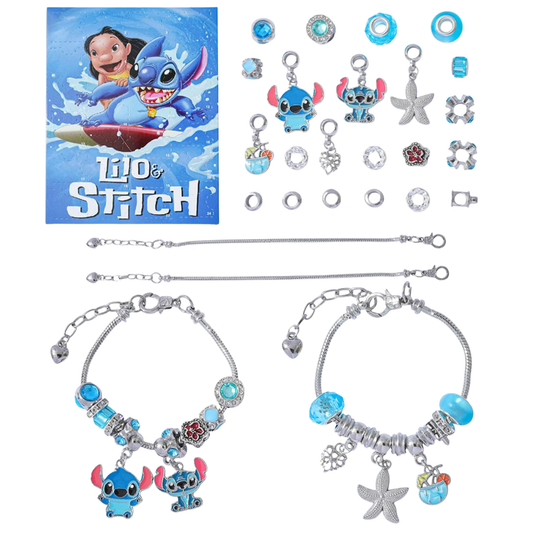 Calendario Adviento Stitch Joyas – Temática Azul Tipo 14 con Pulsera y Charms
