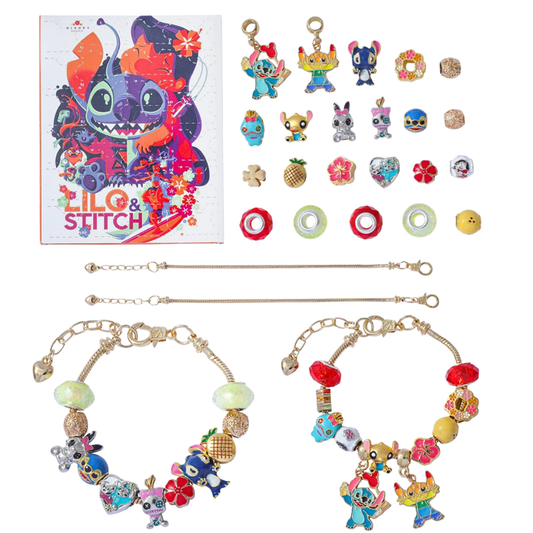 Calendario Stitch Adviento Joyas – Temática Colorida Tipo 15 con Pulsera y Charms