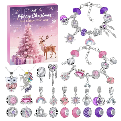 Calendario Adviento Joyas – Temática Navidad Tipo 11 con Pulsera y Charms