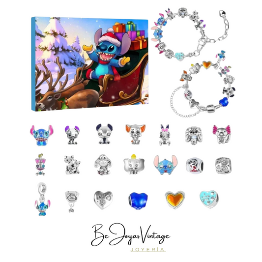 Calendario Adviento Tipo 4 Joyas Disney - Stitch Pulsera y Charms BeJoyasVintage