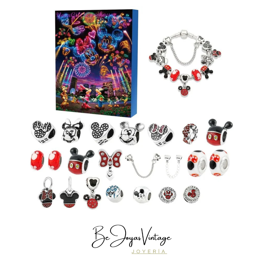 Calendario Adviento Joyas Disney - Mini y Mickey Pulsera y Charms BeJoyasVintage