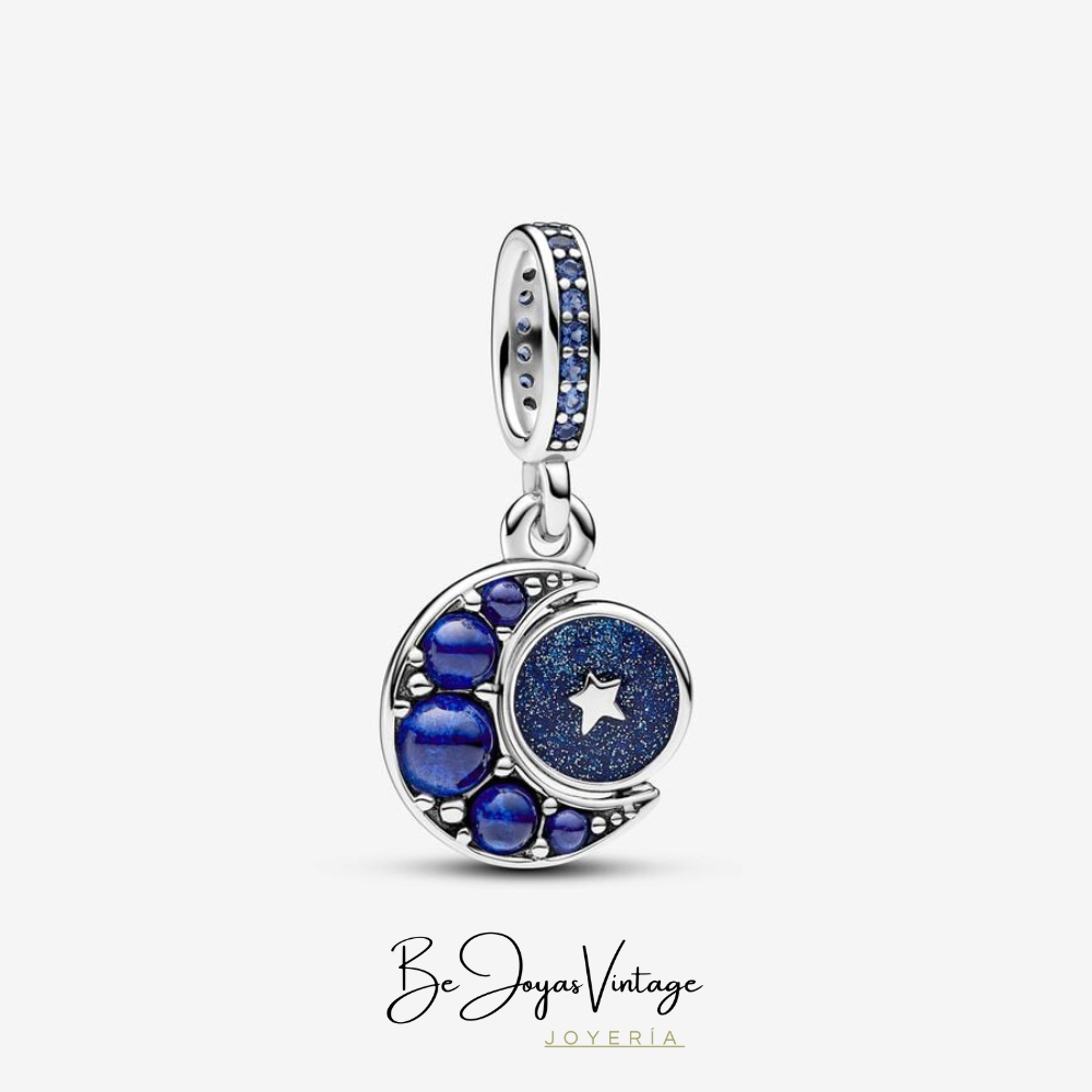 Charm Colgante Pandora Giratorio Luna Brillante - BeJoyasVintage