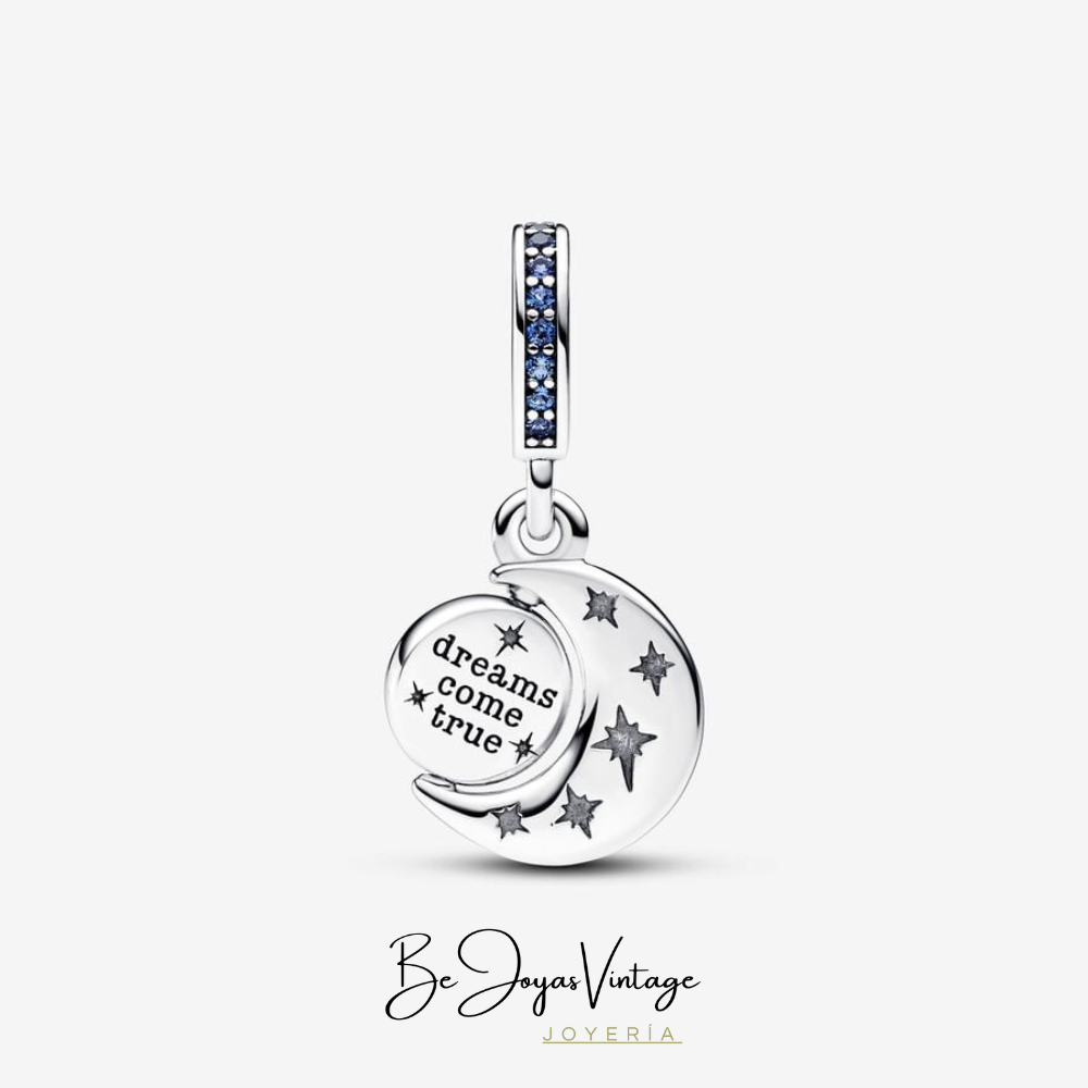 Charm Colgante Pandora Giratorio Luna Brillante - BeJoyasVintage