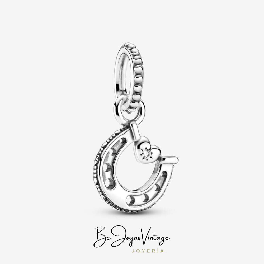 Pandora Lucky Horseshoe Pendant Charm - BeJoyasVintage 